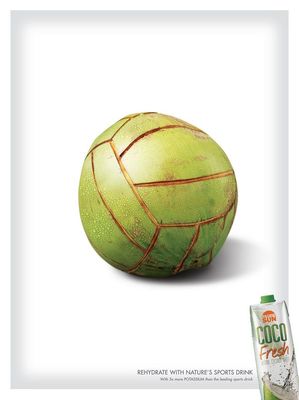 菲律賓Coco Fresh創意廣告 自然的運動飲料，賦予活力新定義